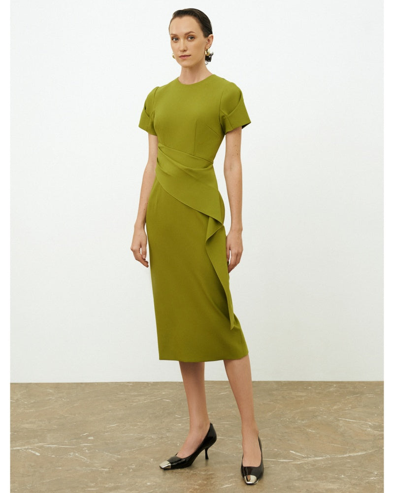 Ella Ruffled Midi Dress