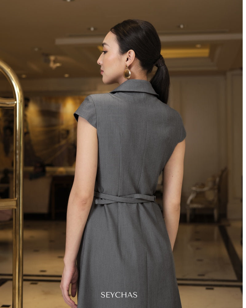 Xander Folded Collar Dress