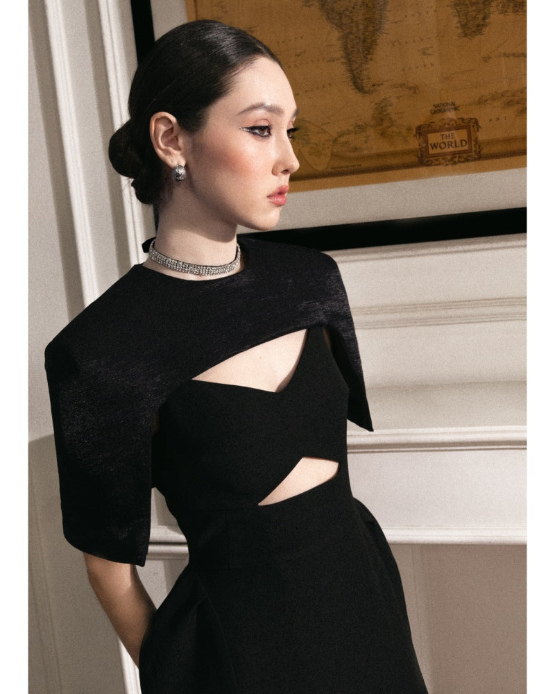 Luna Pegged Strappy Polyester Midi Dress