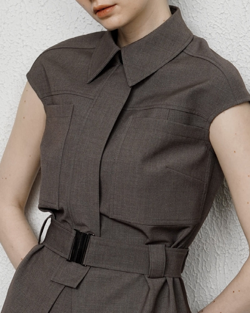 Faye Straight Cap Sleeved Modal Shirt