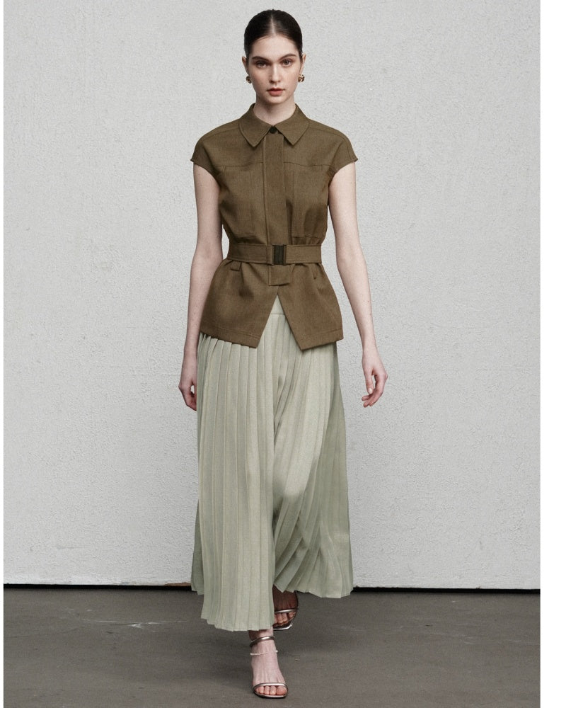 Faye Straight Cap Sleeved Modal Shirt