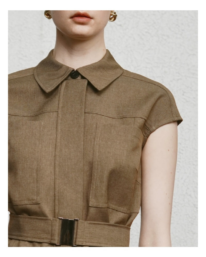 Faye Straight Cap Sleeved Modal Shirt