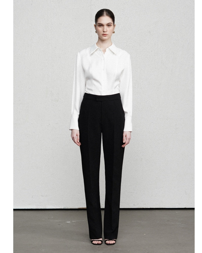 Angelica Fit and Flare Folded Collar Modal Shirt