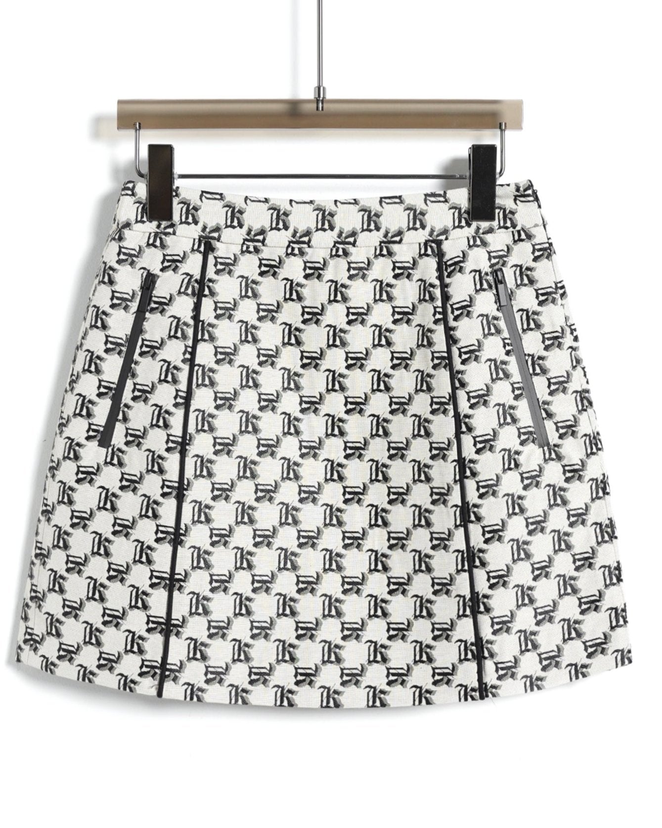 Jacquard A-Line Mini Skirt