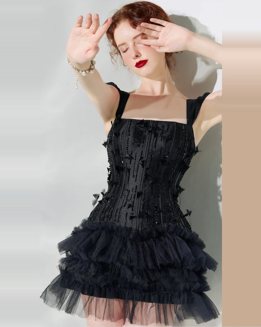 Selene Two Strap Taffeta Dress