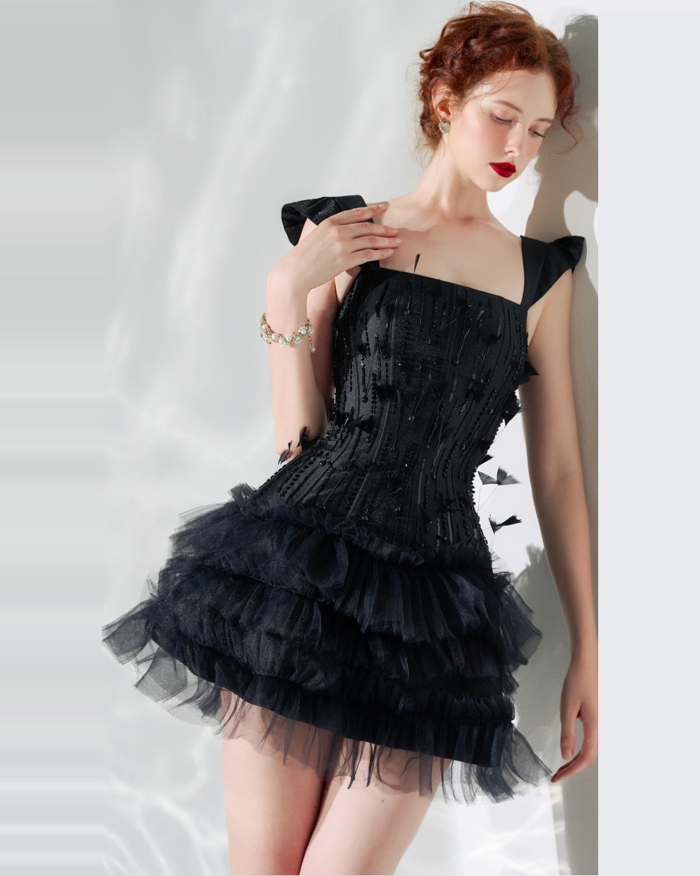 Selene Two Strap Taffeta Dress