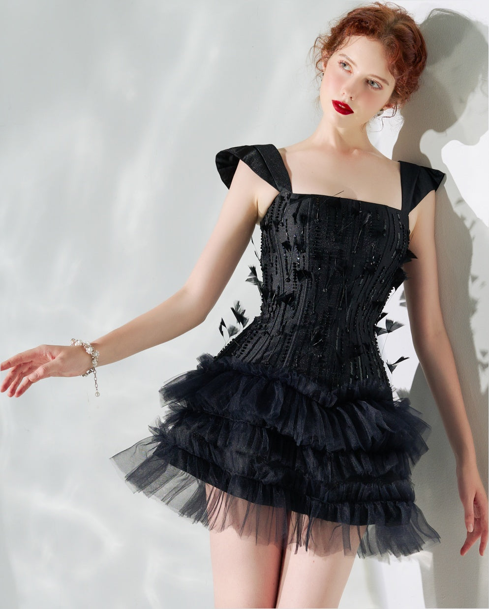Selene Two Strap Taffeta Dress